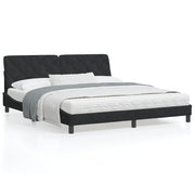 Bedframe 180x200 cm fluweel zwart