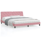 Bedframe fluweel roze 180x200 cm