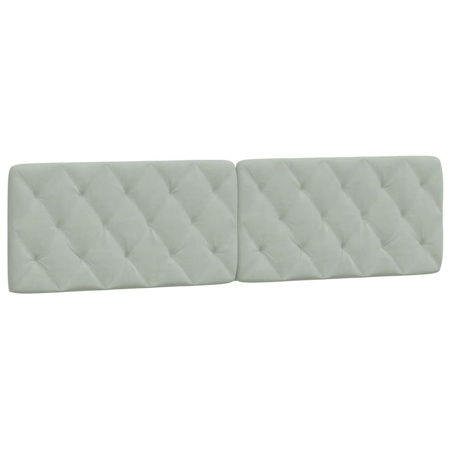 Bedframe Zonder Matras Fluweel 200 x 200 cm Lichtgrijs