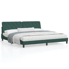 Bedframe 200x200 cm fluweel donkergroen