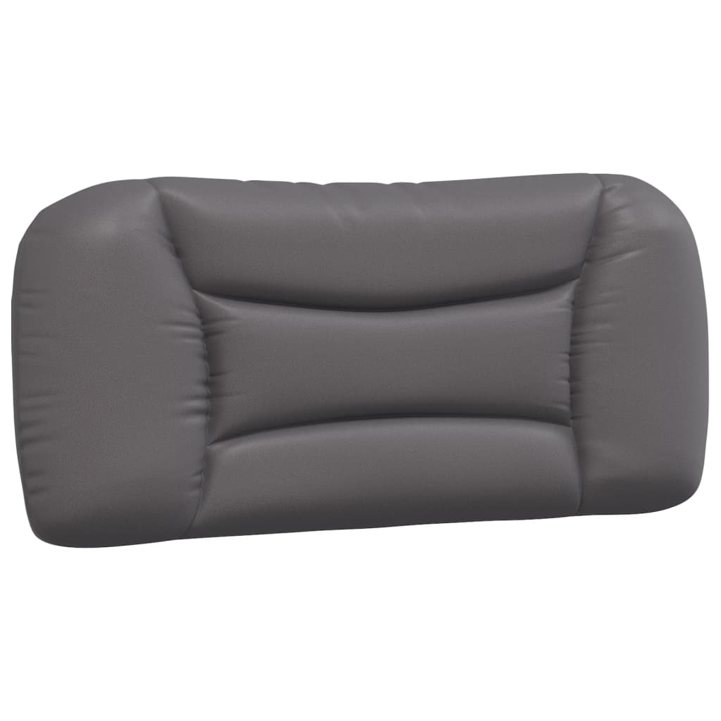 Bedframe Met Hoofdbord Kunstleer Grijs 80X200 Cm
