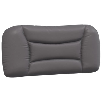 Bedframe Met Hoofdbord Kunstleer Grijs 80X200 Cm