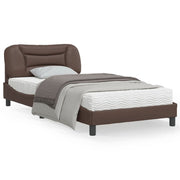 Bedframe 100x200 cm kunstleer bruin