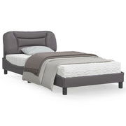 Bedframe 100x200 cm kunstleer grijs