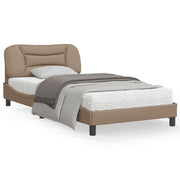 Bedframe 100x200 cm kunstleer cappuccino