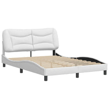 Bedframe Met Hoofdbord Kunstleer Wit 120X200 Cm