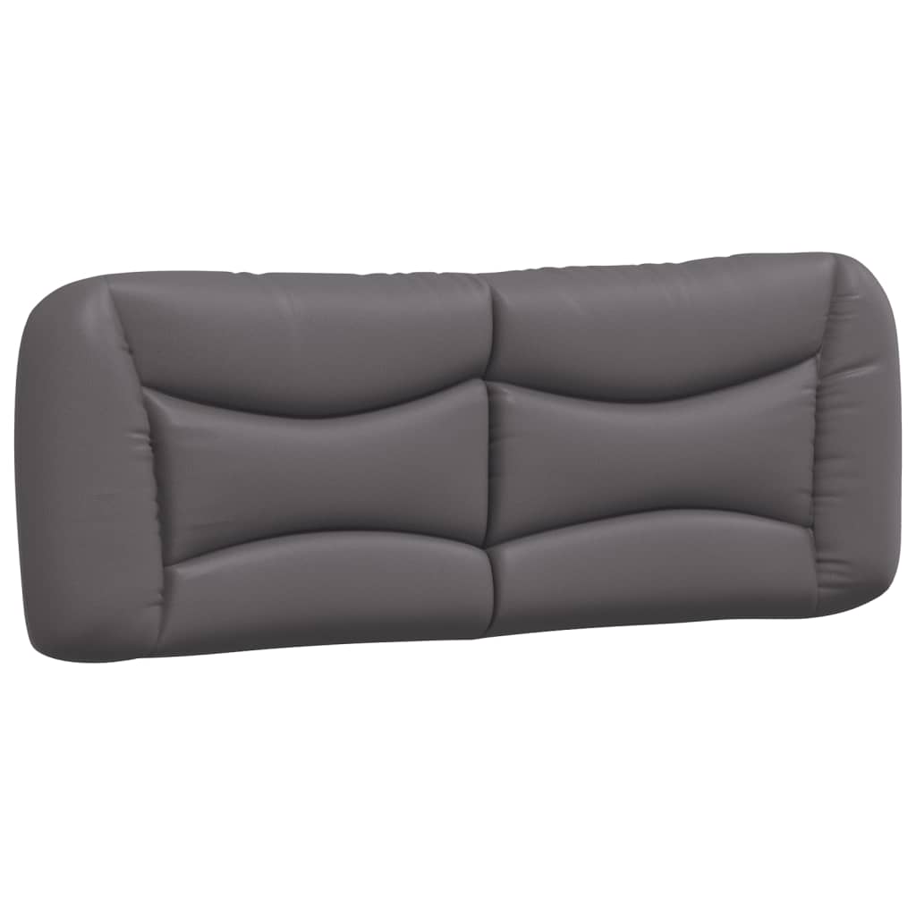 Bedframe Met Hoofdbord Kunstleer Grijs 120X200 Cm