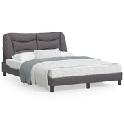 Bedframe kunstleer grijs 120x200 cm