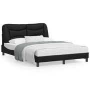 Bedframe 140x190 cm kunstleer zwart