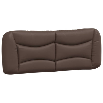 Bedframe Met Hoofdbord Kunstleer Bruin 140X190 Cm