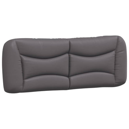 Bedframe Met Hoofdbord Kunstleer Grijs 140X190 Cm