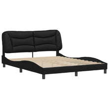 Bedframe Met Hoofdbord Kunstleer Zwart 160X200 Cm