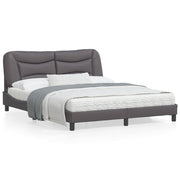 Bedframe 160x200 cm kunstleer grijs
