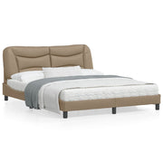 Bedframe 160x200 cm kunstleer cappuccino