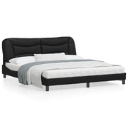 Bedframe kunstleer 180x200 cm zwart