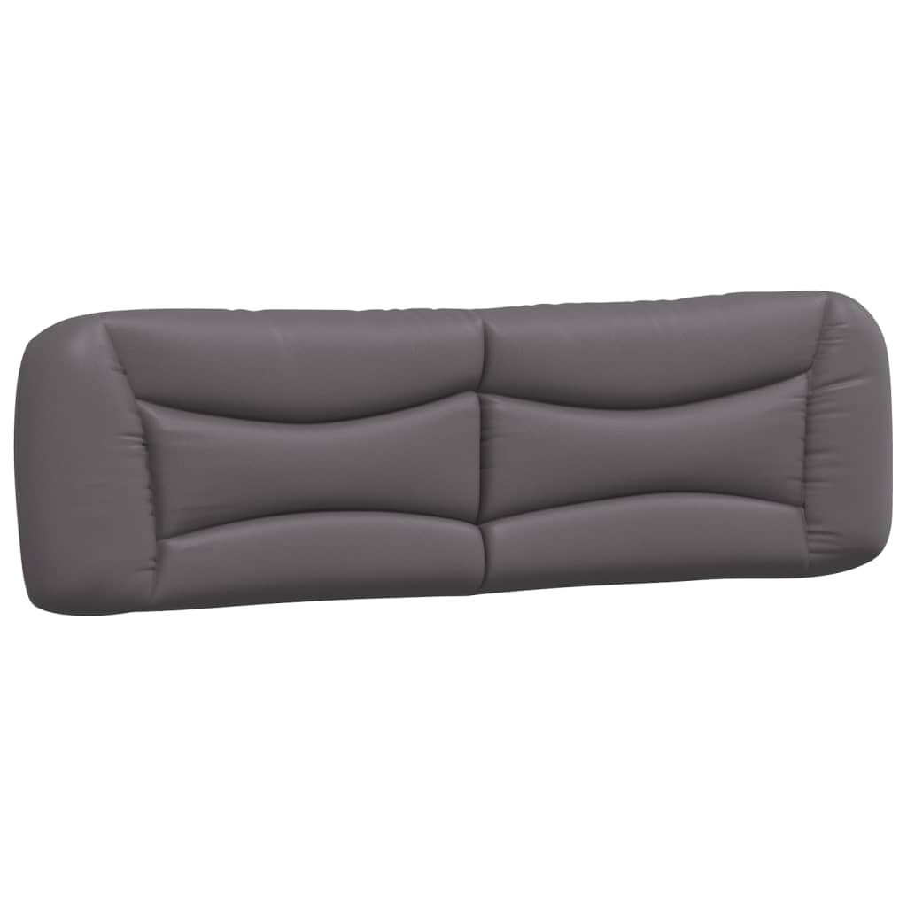 Bedframe Met Hoofdbord Kunstleer Grijs 180X200 Cm