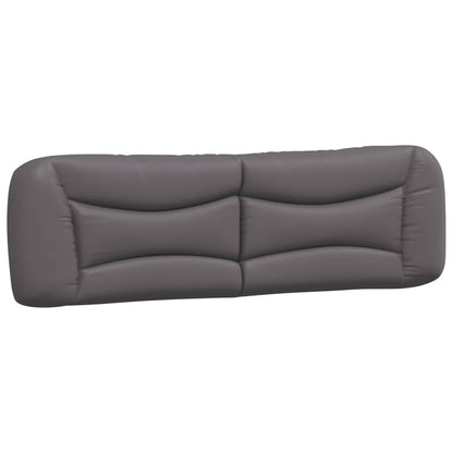 Bedframe Met Hoofdbord Kunstleer Grijs 180X200 Cm