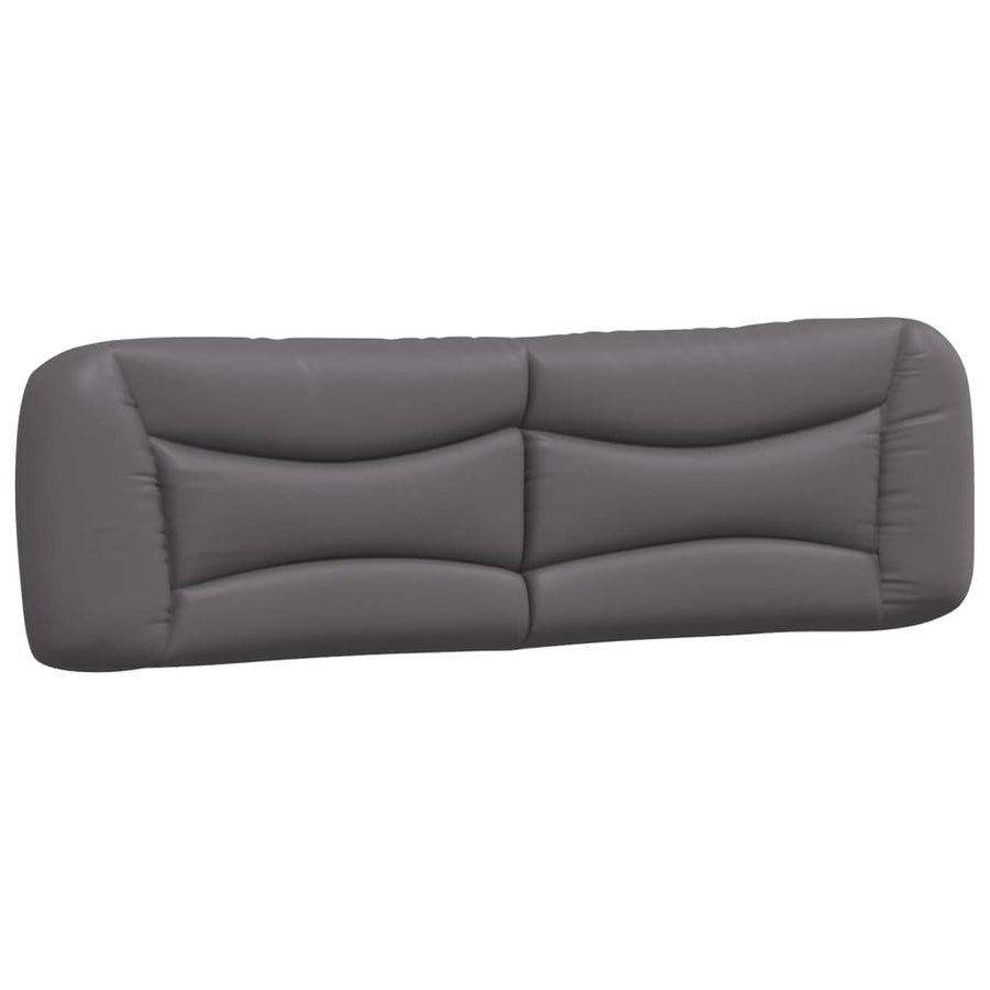 Bedframe Met Hoofdbord Kunstleer Grijs 180X200 Cm