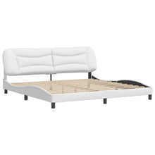 Bedframe Met Hoofdbord Kunstleer Wit 200X200 Cm