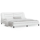 Bedframe kunstleer wit 200x200 cm