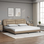 Bedframe 200x200 cm kunstleer cappuccino