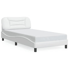 Bedframe zonder matras "Hvar" kunstleer wit 100x203 cm