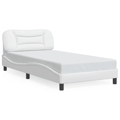 Bedframe zonder matras "Hvar" kunstleer wit 100x203 cm