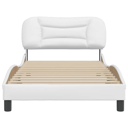 Bedframe zonder matras "Hvar" kunstleer wit 100x203 cm