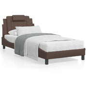 Bedframe 80x200 cm kunstleer bruin