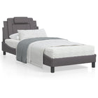 Bedframe 80x200 cm kunstleer grijs