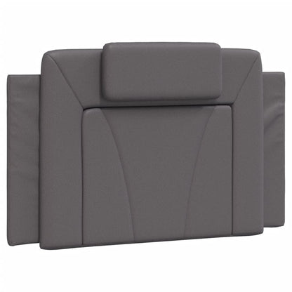 Bedframe Met Hoofdbord Kunstleer Grijs 90X190 Cm