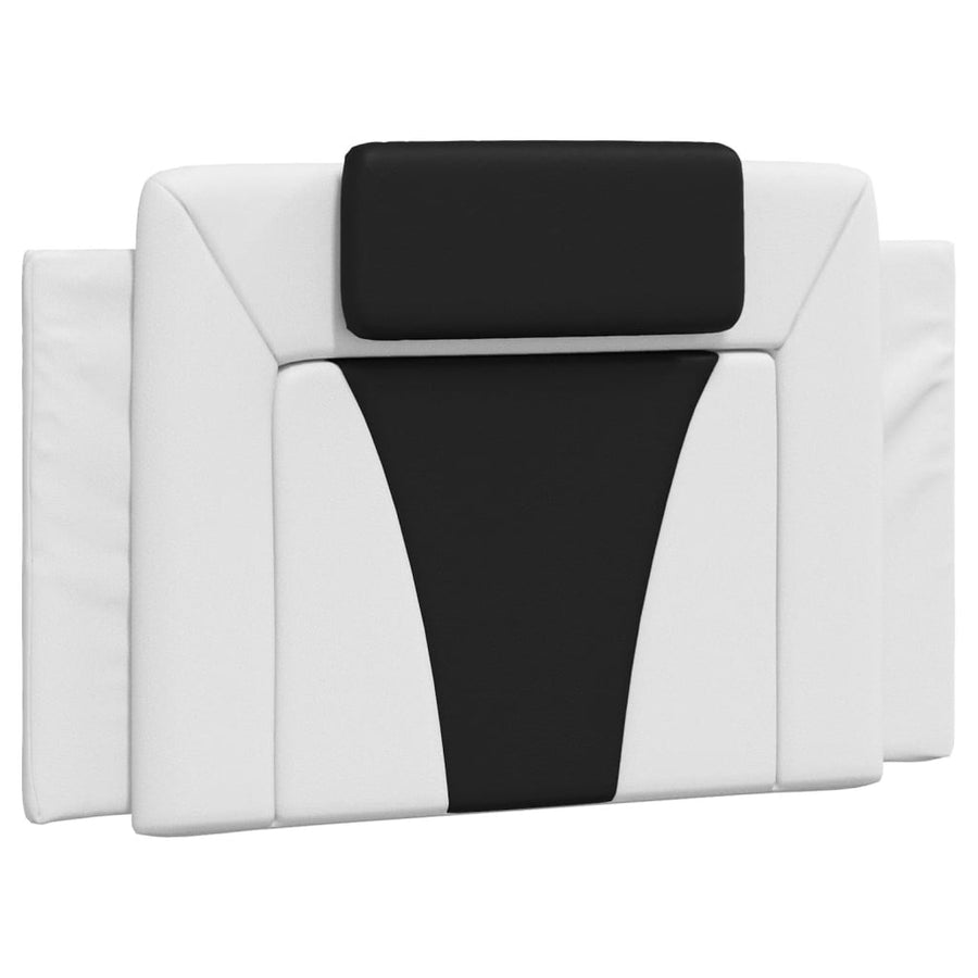 Bedframe Met Hoofdbord Kunstleer Wit En Zwart 90X200 Cm