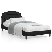 Bedframe kunstleer 100x200 cm zwart