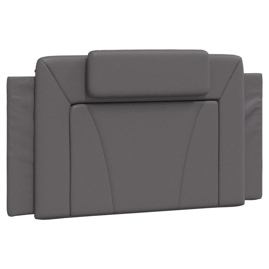 Bedframe Met Hoofdbord Kunstleer Grijs 100X200 Cm