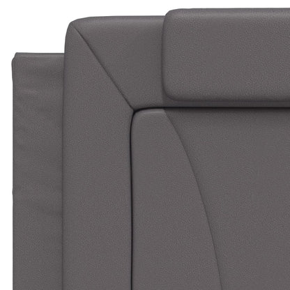 Bedframe Met Hoofdbord Kunstleer Grijs 100X200 Cm