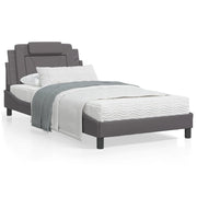Bedframe kunstleer grijs 100x200 cm