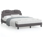 Bed frame "Viana" without mattress faux leather grey 120x200 cm
