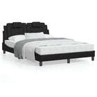 Bedframe 140x190 cm kunstleer zwart