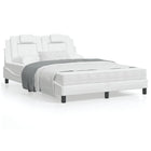 Bedframe kunstleer wit 140x190 cm