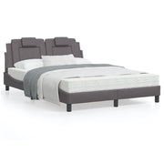 Bedframe kunstleer grijs 140x190 cm