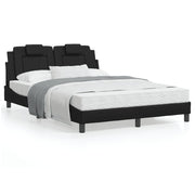Bed frame "Viana" without mattress artificial leather black 140x200 cm