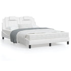 Bedframe kunstleer wit 140x200 cm