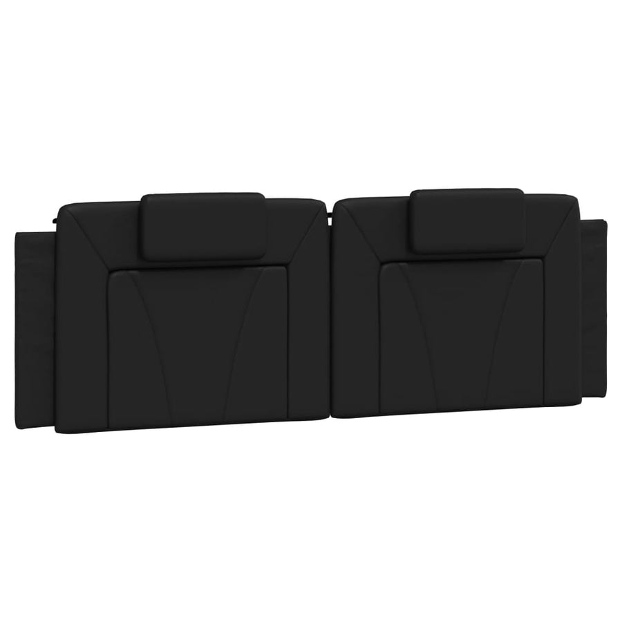 Bedframe met hoofdbord kunstleer zwart 160x200 cm