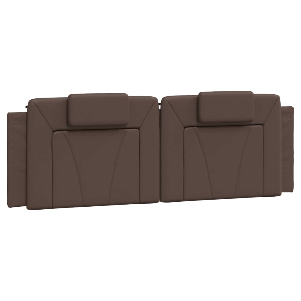 Bedframe met hoofdbord kunstleer bruin 160x200 cm