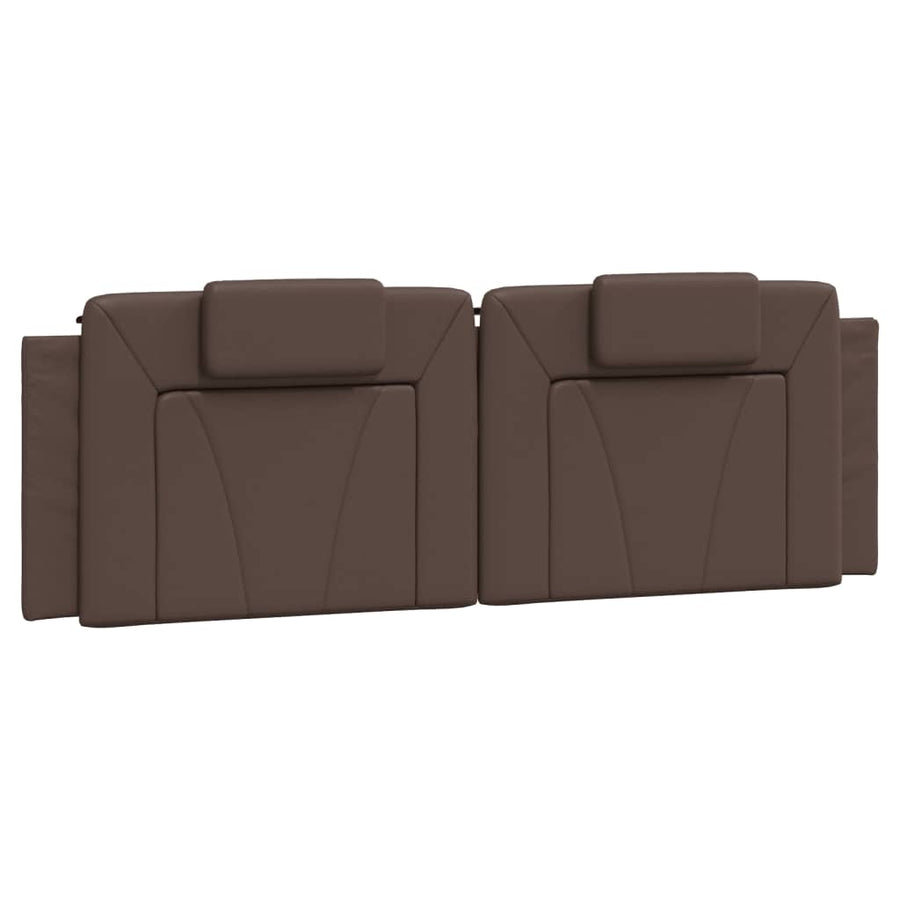 Bedframe met hoofdbord kunstleer bruin 160x200 cm