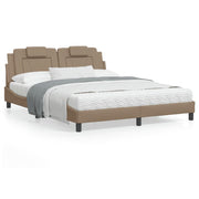 Bedframe 160x200 cm kunstleer cappuccino