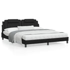 Bedframe kunstleer zwart 180x200 cm