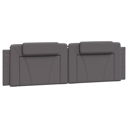 Bedframe met hoofdbord kunstleer grijs 180x200 cm