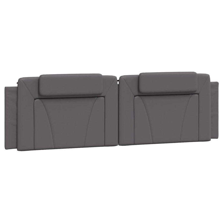 Bedframe met hoofdbord kunstleer grijs 180x200 cm