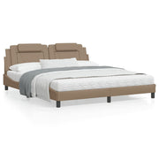 Bedframe 180x200 cm kunstleer cappuccino